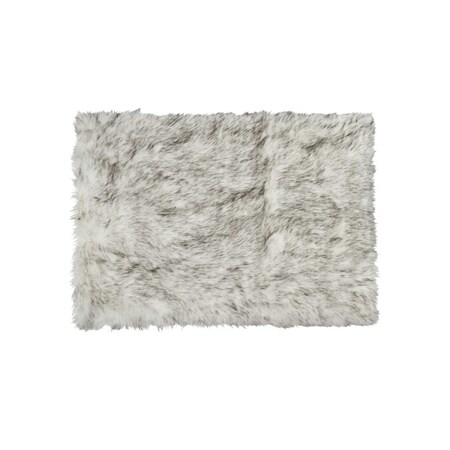 Palacedesigns 3 x 5 in. Sheepskin Rug & Throw - Gradient Gray PA1860934